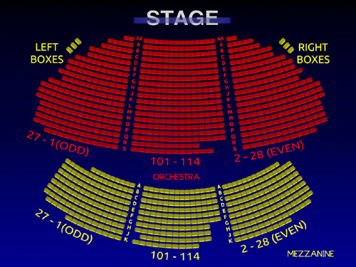 Schoenfeld Theater Seating Chart