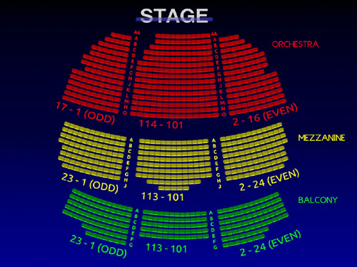 Gershwin Theater Seating Chart 3d