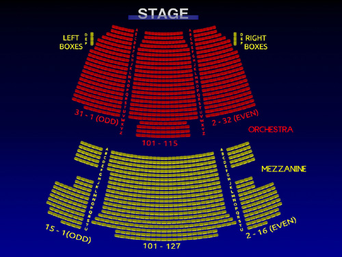 Neil Simon Theater Seating Chart
