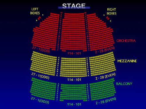 Shubert Theater Virtual Seating Chart