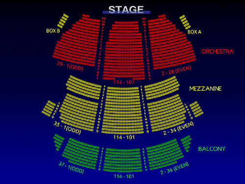 Gershwin Theater Seating Chart 3d