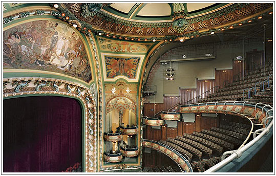 The New Amsterdam Theatre, constructed in 1903 by A.L. Erlanger and Marcus Claw, is the oldest surviving Broadway theatre along with the Lyceum Theatre. 