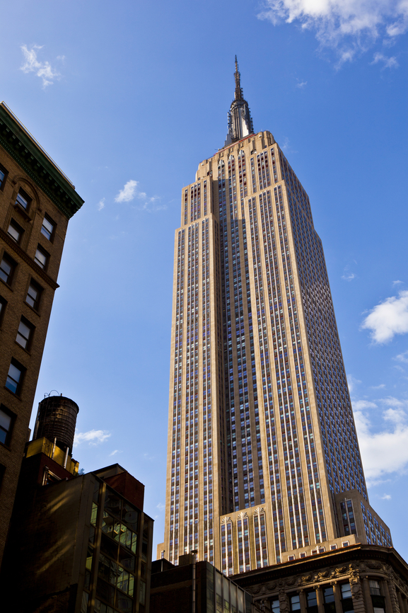facade of Empire State Building in New York