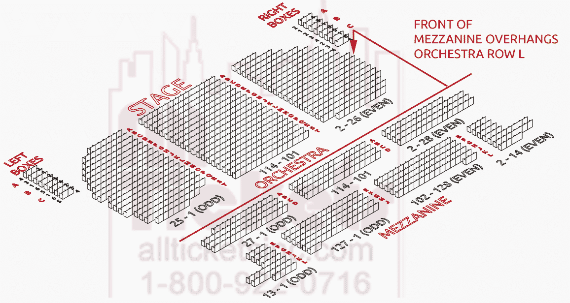 The Eugene O’ Neill Theatre Seating Chart
