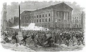 The 1849 riot was bloody.