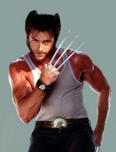 Jackman as Wolverine. 