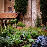 The Cloisters offers lush gardens. 