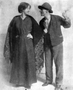 Irish actors Sara Allgood ("Widow Quin") and J. M. Kerrigan ("Shawn Keogh"), in The Playboy of the Western World, Plymouth Theatre, Boston, 1911
